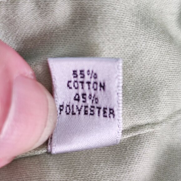 Geoffrey Beene button down shirt men's size 17.5 34-35 olive green regular fit - Picture 7 of 12